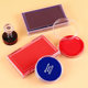 Chuangyi large ink pad box quick-drying ink pad blue red financial special stamp ink office supplies