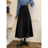 Демисезонная длинная юбка в складку, длинная юбка, подходит для подростков, А-силуэт