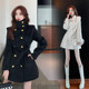 Double-breasted woolen coat and thickened cotton coat