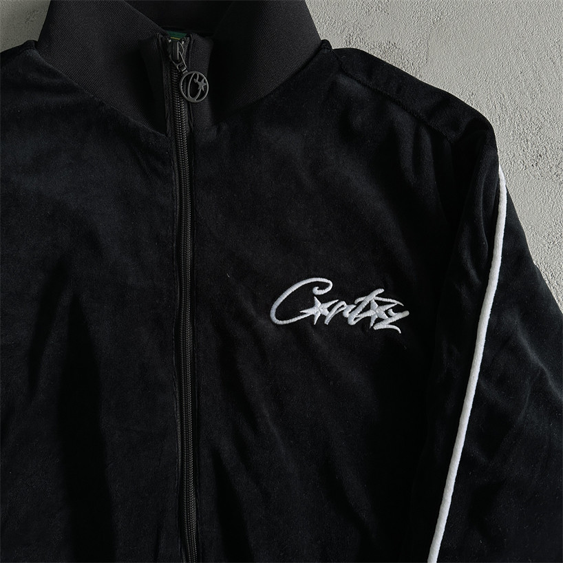 Мода Set corteiz男士丝绒外套 uk刺绣设计冬季时尚套装 OTHER