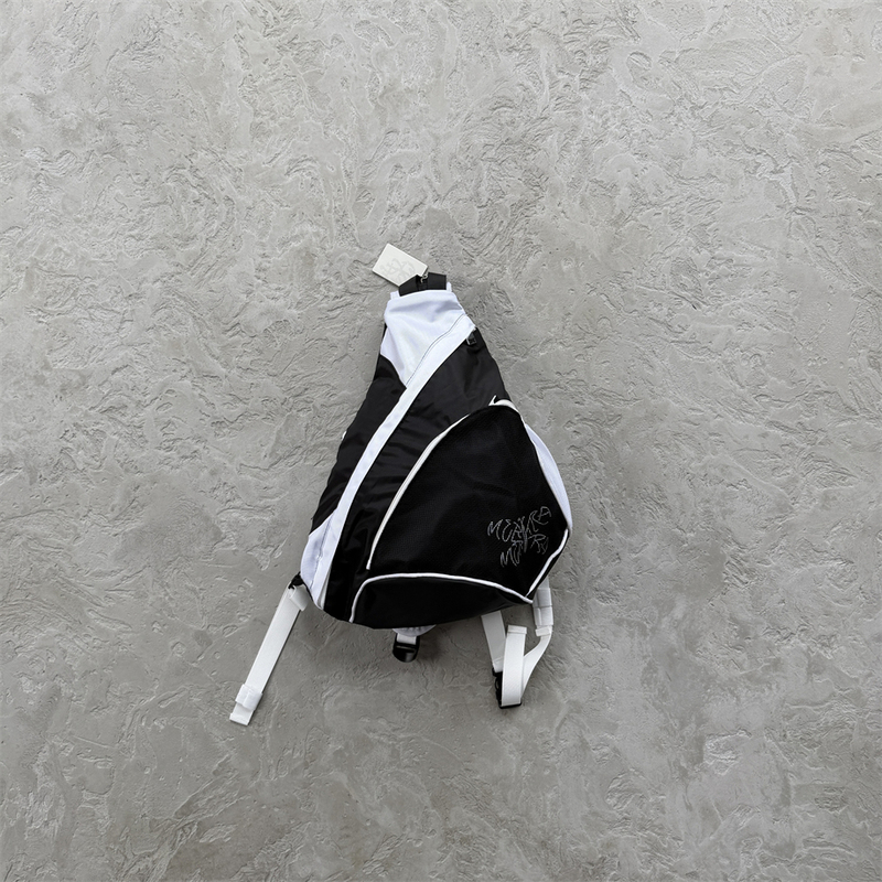 Mertra Black and White Patchwork Crossbody Bag Sling Bag-Black High Street Functional Style Shoulder Bag for Men and Women Mertra Black and White Patchwork Crossbody Bag Sling Bag-Black High Street Functional Style Shoulder Bag for Men and Women
