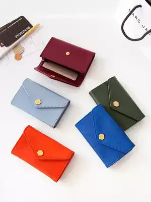 South Korea imported iconic simple professional style envelope men's and women's business card case card holder PU card bag Joker