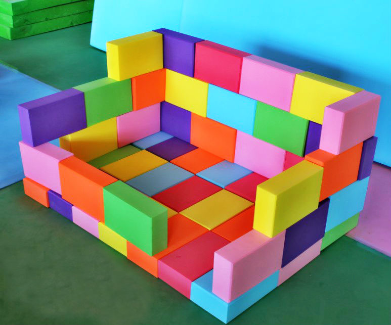 Kindergarten EVA Building Brick Head Foam Brick Children Building Blocks Soft Brick Sponge Brick Fitness Yoga Brick