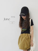 Clear Cabin Black Short Sleeve Girl 2024 Summer new scenic print Design Small crowdsourced T-shirt slim fit