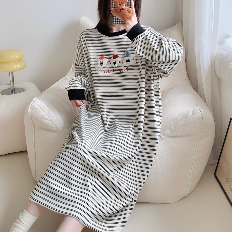 Plus-Size Women's Nightgown, Loose Fit, Large Size, Can Be Worn Outside, Maternity Long Dress, German Velvet Pajamas, Can Be Worn Outside, Loungewear Plus-Size Women's Nightgown, Loose Fit, Large Size, Can Be Worn Outside, Maternity Long Dress, German Velvet Pajamas, Can Be Worn Outside, Loungewear