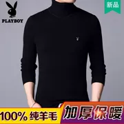 Playboy áo len cổ cao nam thanh niên mùa đông Hàn Quốc phiên bản áo len nam tự dày áo ấm áo