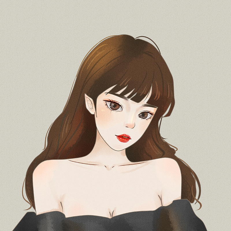 Q version hand-painted cartoon avatar wedding custom invitation photo design watercolor antique couple birthday gift customization