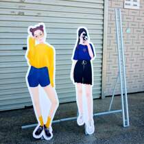 Star portrait stand human-shaped stand KT board H-type model display stand billboard portrait stand stand stand stand