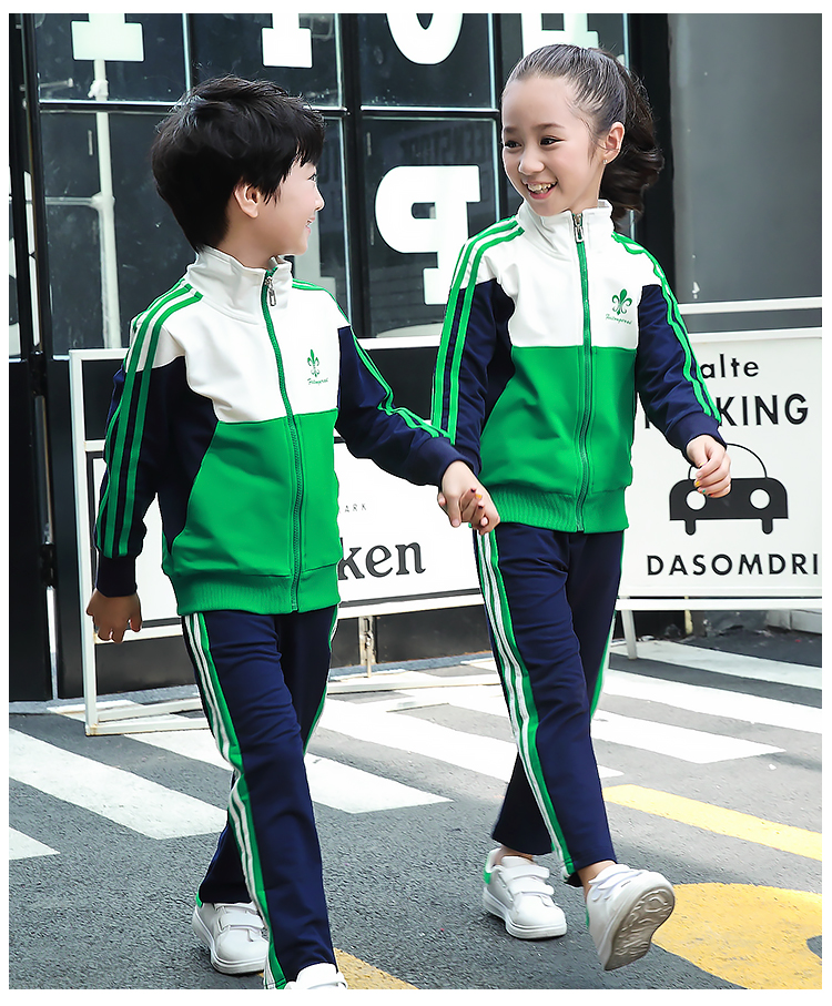 Quần áo mẫu giáo mới mùa xuân và mùa thu cotton phù hợp với đồng phục học sinh tiểu học phục vụ lớp giáo viên thể thao tùy chỉnh shop trẻ em