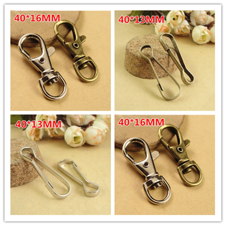 Fish Mouth Activities Are Easy to Remove Metal Keychain Dog Buckle Can Be Marked Lobster Clasp Ring Hanging Tag Hook 50 Pieces in a Pack
