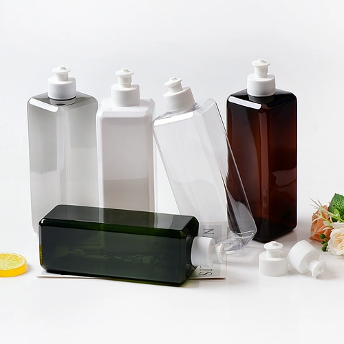 Квадратная пластиковая тара, шампунь, гель для душа, санитайзер для рук, 500 мл