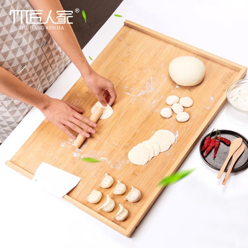 Felt board antibacterial smooth burr-free cutting board extra-large double-sided practical rolling panel large household bamboo chopping board anti-mildew