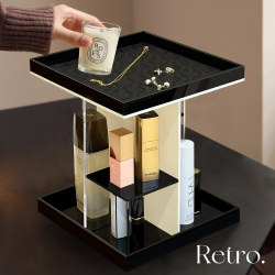 Rotate Acrylic Cosmetic Shelf Accessible Luxury Desktop Fancy Skin Care Perfume Cream Jewelry Storage Box