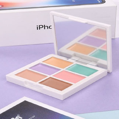 NYX六色遮瑕盘6色遮暇膏阴影修容盘遮盖斑点持久调色提亮官方正品