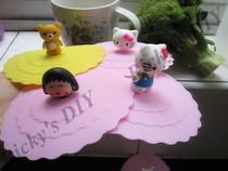 Silicone cup cover cartoon a variety of optional