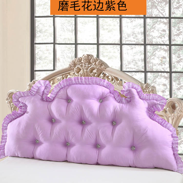 Công chúa Hàn Quốc đầu giường đệm tựa lưng lớn Màu sắc nhám nhám eo đôi giường gối mềm mại bao gồm cả lõi - Trở lại đệm / Bolsters gối kê lưng văn phòng