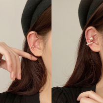 Advanced sense pearl ear clip without ear hole female French Net Red student ear clip set cold wind Super fairy fake ear ornaments