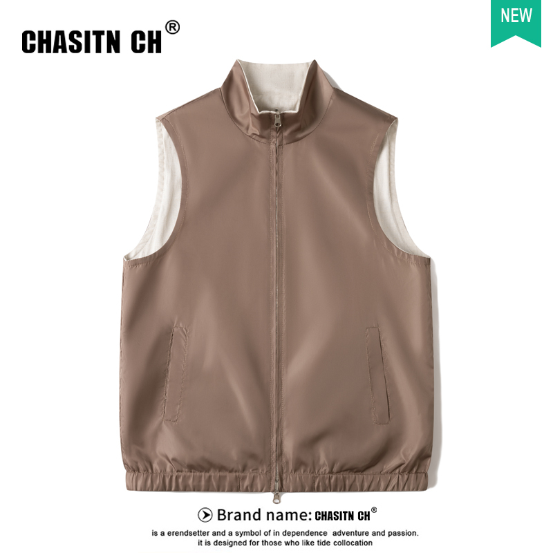 Summer Lyocell Linen Reversible Vest Men's Business Casual Old Money Style Sleeveless Thin Jacket Top Summer Lyocell Linen Reversible Vest Men's Business Casual Old Money Style Sleeveless Thin Jacket Top