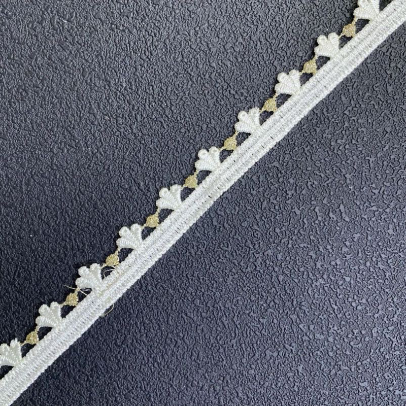 1.7cm Embroidered Lace Trim, Water-Soluble French Edge Lace Ribbon, Side Decoration, Small Edge Curtain Splicing 1.7cm Embroidered Lace Trim, Water-Soluble French Edge Lace Ribbon, Side Decoration, Small Edge Curtain Splicing