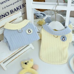 Dog Clothes, New Autumn Style, Japanese and Korean Style, ins Style, Suitable for Cats, Teddy, Bichon, Small Dogs, Can Be Used with a Leash, Two-Legged Pet Clothing