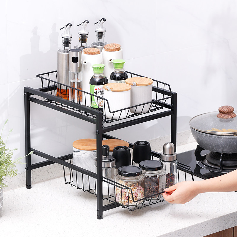 Kitchen Metal Sewers Table Placement and pull drawer-type Configuration Frame Layer Cosmetic Room Supplies