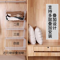 Wardrobe storage layered partition drawer bedroom clothes storage hanging wardrobe grid finishing cabinet inside rack