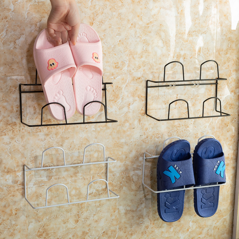 Bathroom shoe rack wall hanging toilet dressing room shoe drag door simple shoe rack economical household shoe storage rack