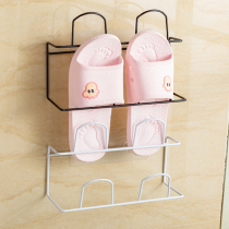 Wrought Iron paste shoe rack toilet non-hole slippers storage rack Wall shoe shelf space hanging shoe support