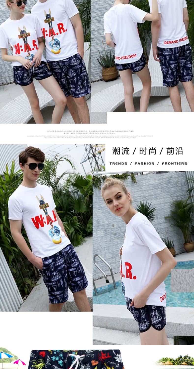 Quần short Quần đi biển cho nam Quần áo rộng và nhanh khô Đồ bơi có kích thước lớn 5 điểm Cặp đôi đi biển Lướt sóng Quần short Quần nữ quần đi biển nam big size	