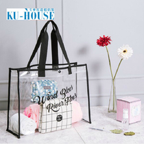  Swimming bag transparent PVC mens and womens waterproof bag swimsuit swimming equipment storage bag holiday beach bag tote bag tide