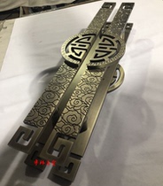 Chinese antique auspicious cloud retro push handle glass door New Chinese hotel door handle modern European large door handle