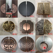 Chinese antique auspicious cloud gate handle European modern luxury bronze glass door handle hotel wooden door handle