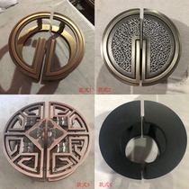 Chinese antique carving gate handle handle handle Hotel Club glass door antique bronze handle European style
