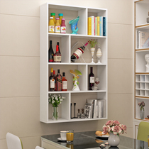 Simple modern wine rack Wine cabinet Wall-mounted restaurant Hotel wall hanging red wine rack Creative multi-layer shelf