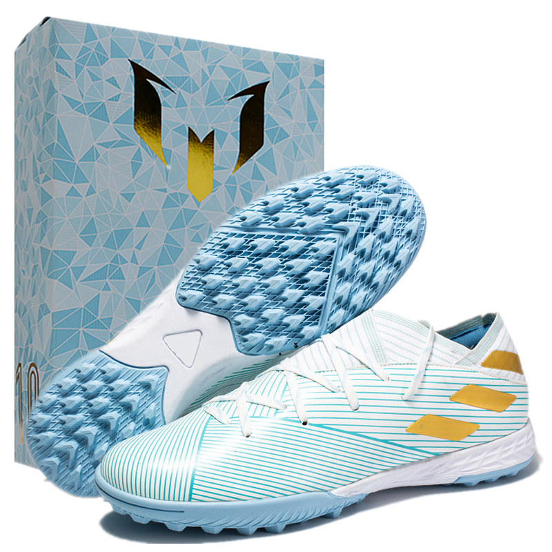 Soccer shoes men's AG long and short nails into artificial grass broken nails sports primary and secondary school students men's and women's training shoes non-slip