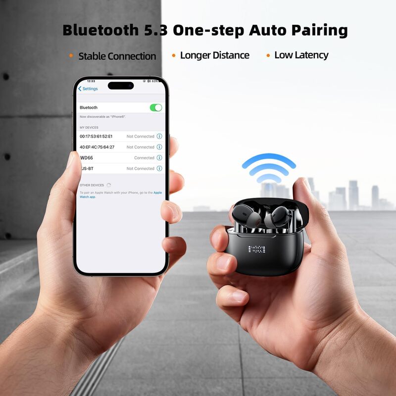 Powerful -40Db Dual Active Noise Reduction Amazon Anc+Enc Export Stock Tws True Wireless Bluetooth Earphones