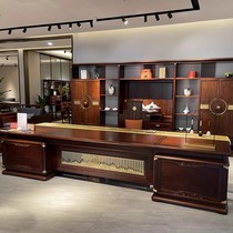 New Chinese style ebony desk solid wood boss desk executive desk chairman president desk and chair office furniture customization