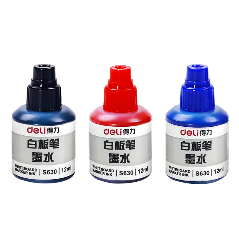 [USD 4.78] Deli S630 Whiteboard Pen Ink for Whiteboard Pen Refill Black