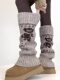 Wool Bear Sock Set, Stacked Socks for Women, Thickened for Autumn and Winter, Warm Leg Warmers to Pair with Snow Boots, Shark Pants Socks for Winter