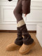 Color-Blocked Sock Covers, Stacked Socks for Women, Thickened Long Socks for Autumn and Winter, Paired with Shark Pants, Layered with Calf and Ankle Snow Boot Leg Covers