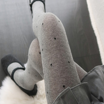Gray Polka Dot Tights for Spring and Autumn, with Slight Compression, Slimming Effect, Suitable for Outerwear, High-End Feel, Slimming and Elegant, Versatile