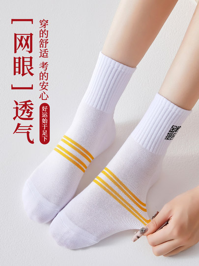 2025 Exam Success Socks - Unisex, Special for High School and College Entrance Exams, Pure Cotton Gift Box, Top Student Exam Socks
