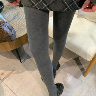 Miu Series Gray Pantyhose for Spring and Autumn, Versatile Gray-Toned Leggings, Fleece-Lined and Non-Slip