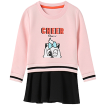 361 degree childrens clothing girls knitted dress spring and autumn style breathable sports childrens dress for middle and large children