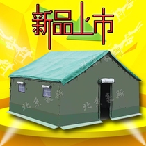 House construction process large outdoor disaster relief site civil military anti-rainwater beekeeping tube canvas cotton tent