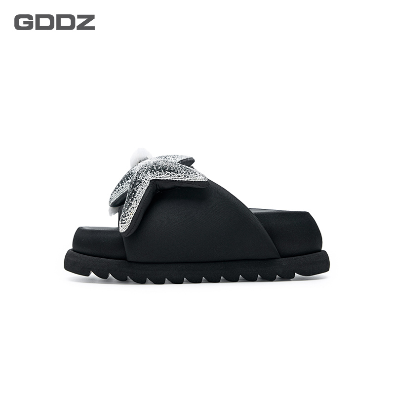 Gddz Original Design Australian Diamond Starfish Thick-Soled Slippers for Women, Fashionable Niche High-End Sandals for Outdoor Wear