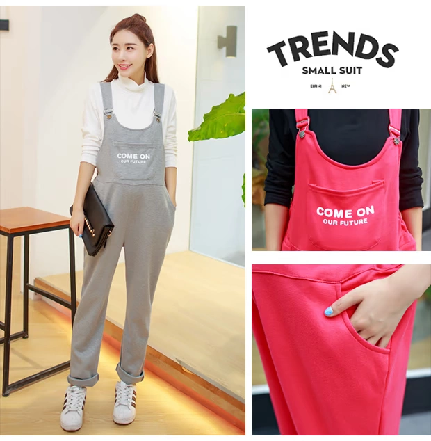 Quần bà bầu mới thu đông 2018 phiên bản Hàn Quốc cộng với yếm độn yếm nâng bụng treo thể thao rộng kích thước lớn
