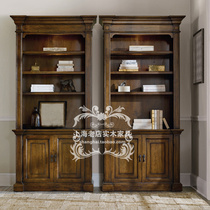 American country solid wood bookcase combination retro locker simple modern fashion creative big bookcase can be customized