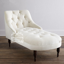American soft bag fabric pull buckle Chaise longue Simple modern living room type sofa bed Bedroom single beauty sofa