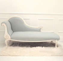 French classical white old Chaise sofa Simple modern European American Mediterranean mix Chaise sofa